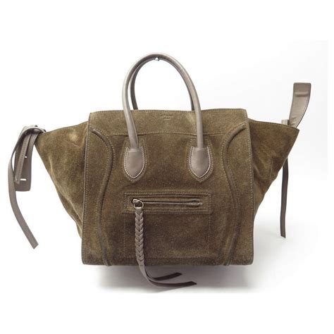 celine phantom bag brown suede|Celine phantom luggage.